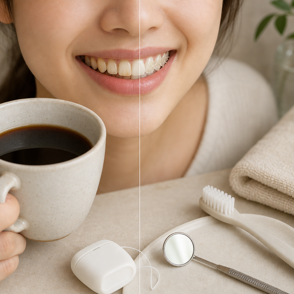 コーヒーで歯が着色する悩みの対策